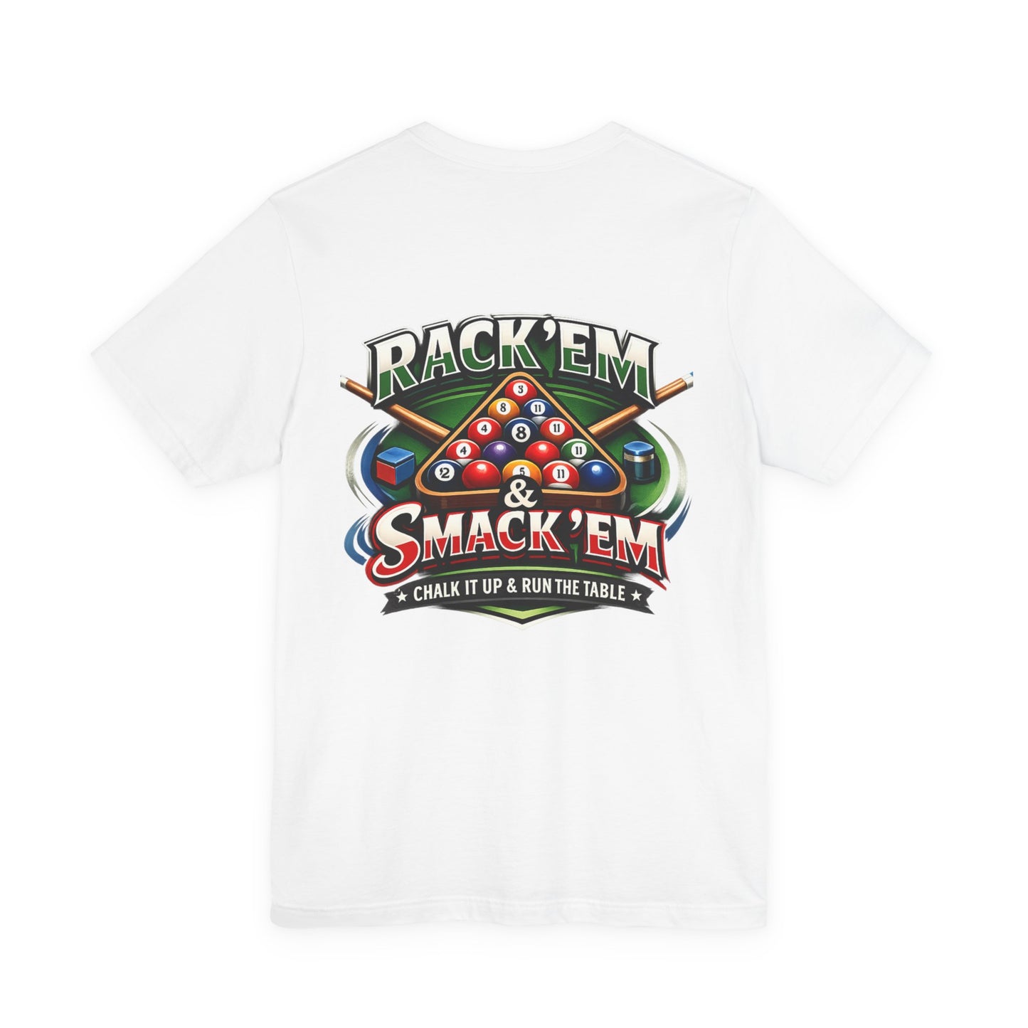 Rack ’Em Smack ’Em White Pool Graphic Tee | Sick Submissions