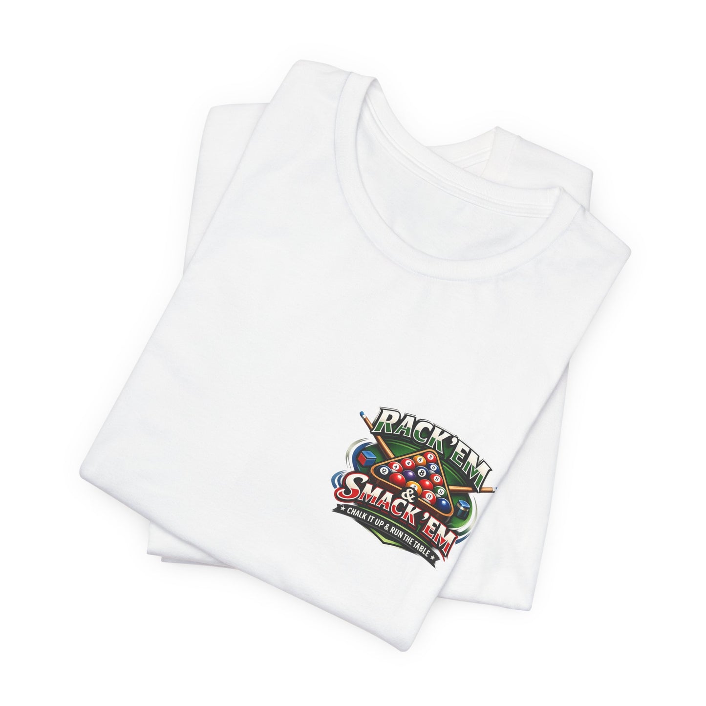 Rack ’Em Smack ’Em White Pool Graphic Tee | Sick Submissions