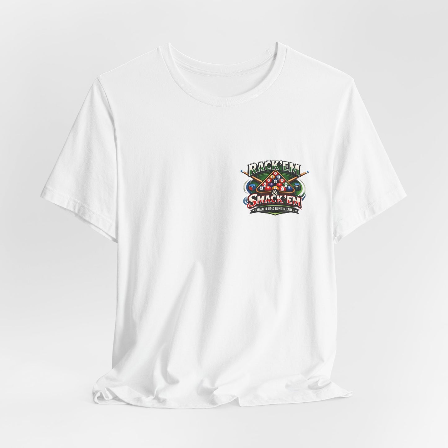 Rack ’Em Smack ’Em White Pool Graphic Tee | Sick Submissions