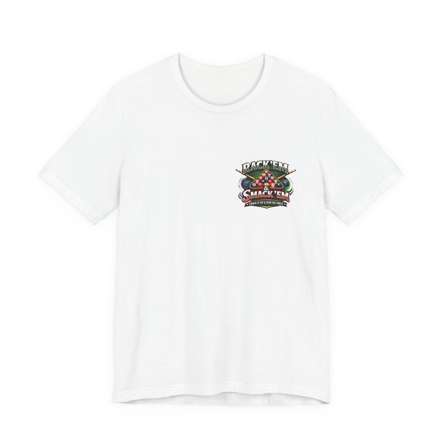 Rack ’Em Smack ’Em White Pool Graphic Tee | Sick Submissions