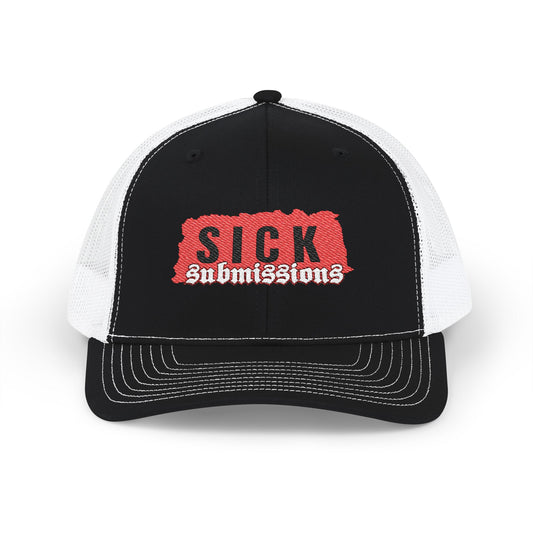 Sick Submissions Trucker Hat-Black/White