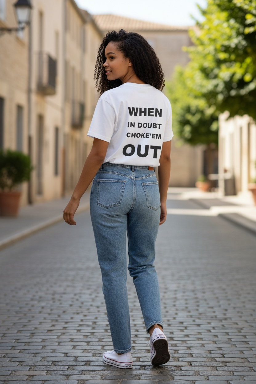 Sick Submissions “Choke’Em Out” White Tee