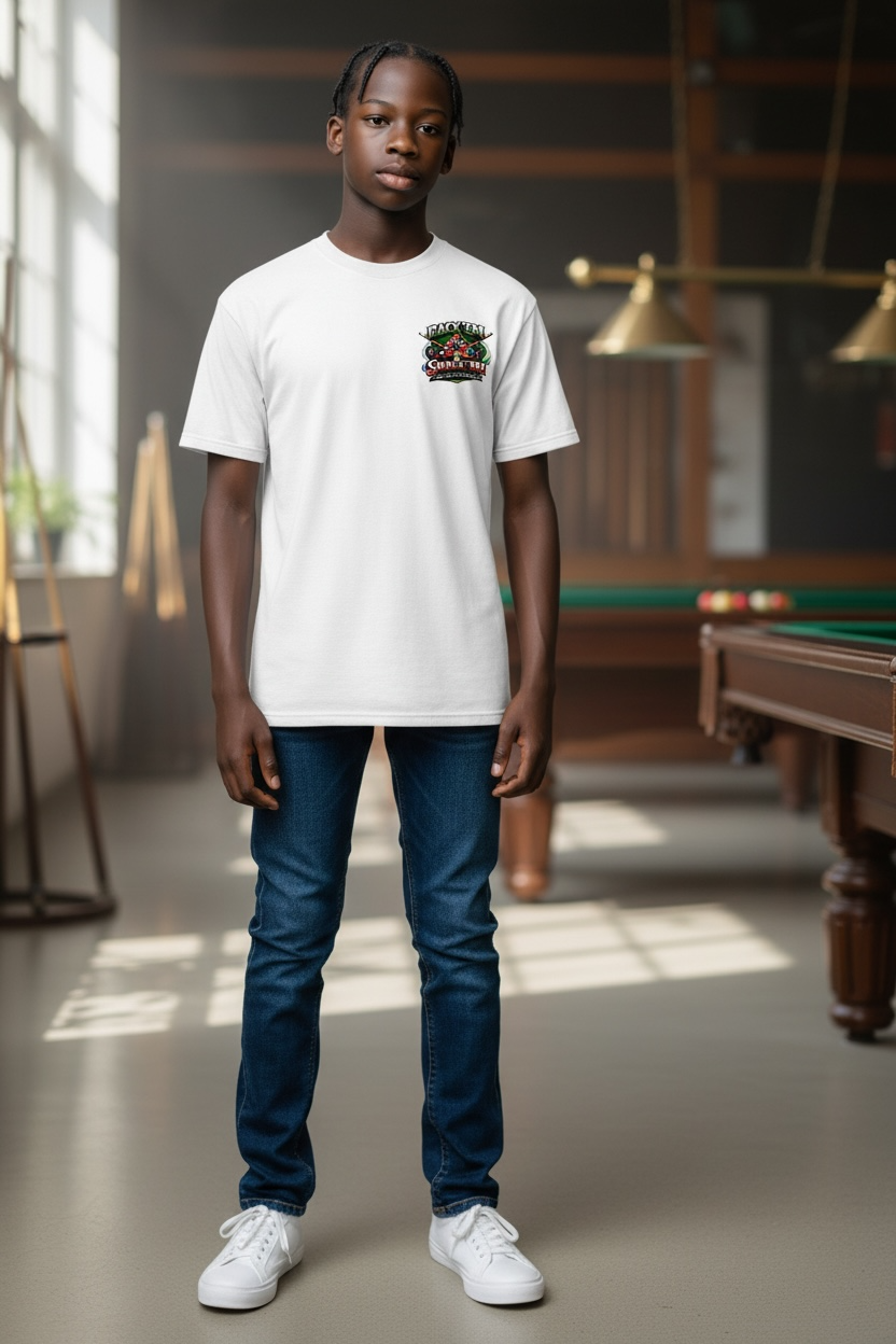 Rack ’Em Smack ’Em White Pool Graphic Tee | Sick Submissions
