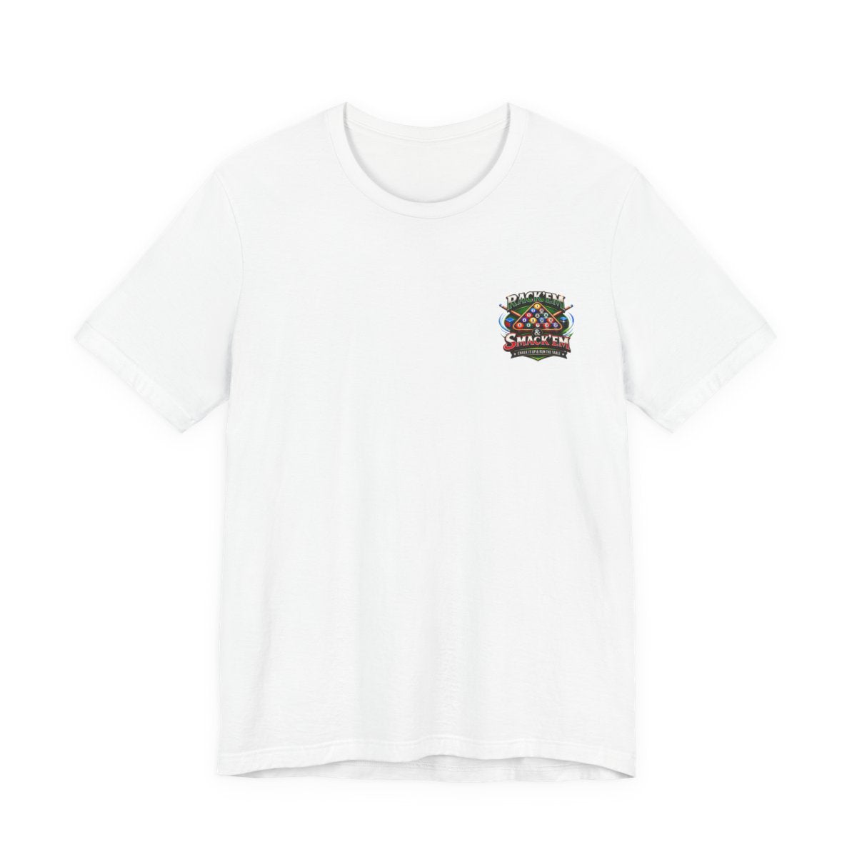 Rack ’Em Smack ’Em White Pool Graphic Tee | Sick Submissions
