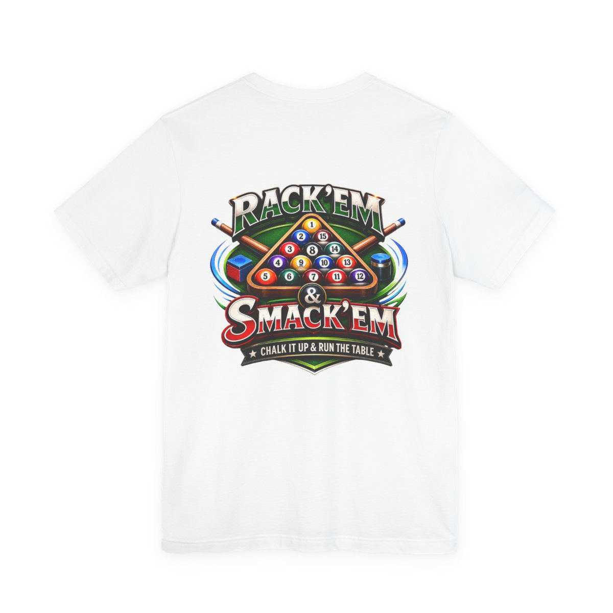 Rack ’Em Smack ’Em White Pool Graphic Tee | Sick Submissions