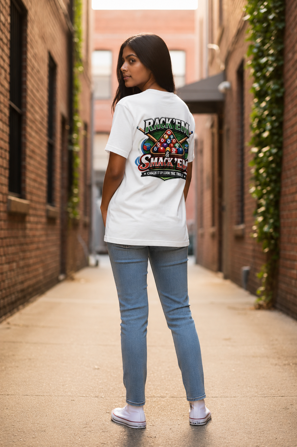 Rack ’Em Smack ’Em White Pool Graphic Tee | Sick Submissions