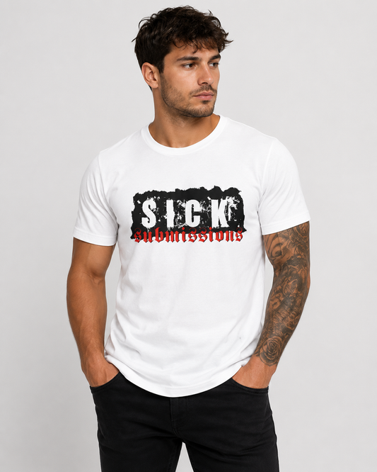 Sick Submissions “Choke’Em Out” White Tee