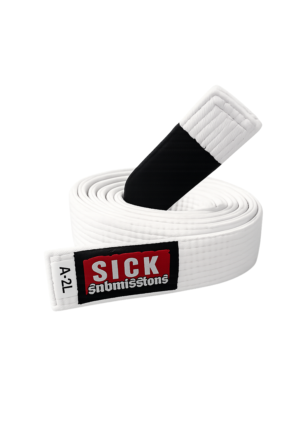 Sick Submissions White Brazilian Jiu-Jitsu Belt | Premium BJJ White Belt