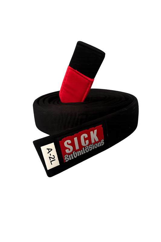 Sick Submissions Black Brazilian Jiu-Jitsu Belt – Premium BJJ Black Belt